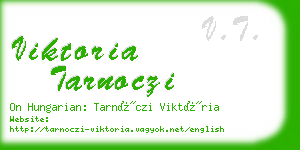 viktoria tarnoczi business card